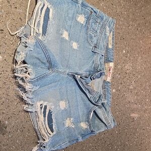 Denim Distressed Shorts